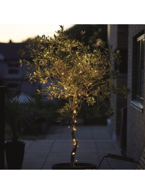 Instalatie de Craciun cu 80 de lumini LED, alimentata de baterii, pentru exterior si interior, timer, lumina calda, Veli Line Denmark