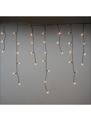 Instalatie Craciun perdea sub forma de turturi 5 M, 100 LED, lumina calda, pentru exterior si interior , Veli Line Denmark