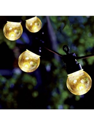 Instalatie de lumini pentru Craciun, party, terase, 10 becuri LED transparente, lumina calda, pentru exterior si interior, Veli Line Denmark